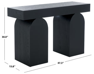 Safavieh Ekoshi Console Table - Stylish Minimalist Design For Modern Spaces, Durable Construction & Easy Assembly Black CNS2306A