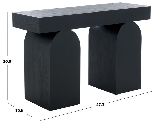 Safavieh Ekoshi Console Table - Stylish Minimalist Design For Modern Spaces, Durable Construction & Easy Assembly Black CNS2306A