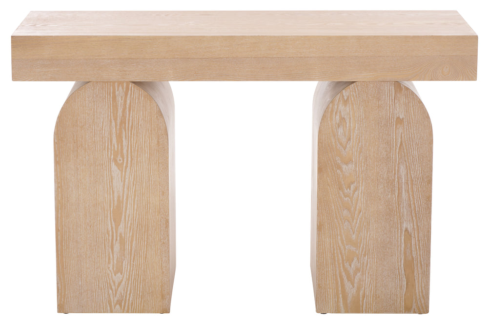 Safavieh Ekoshi Console Table - Elegant Bleached White Wood Design For Modern Living Spaces & Entryways Bleached White Wood Cns2306b