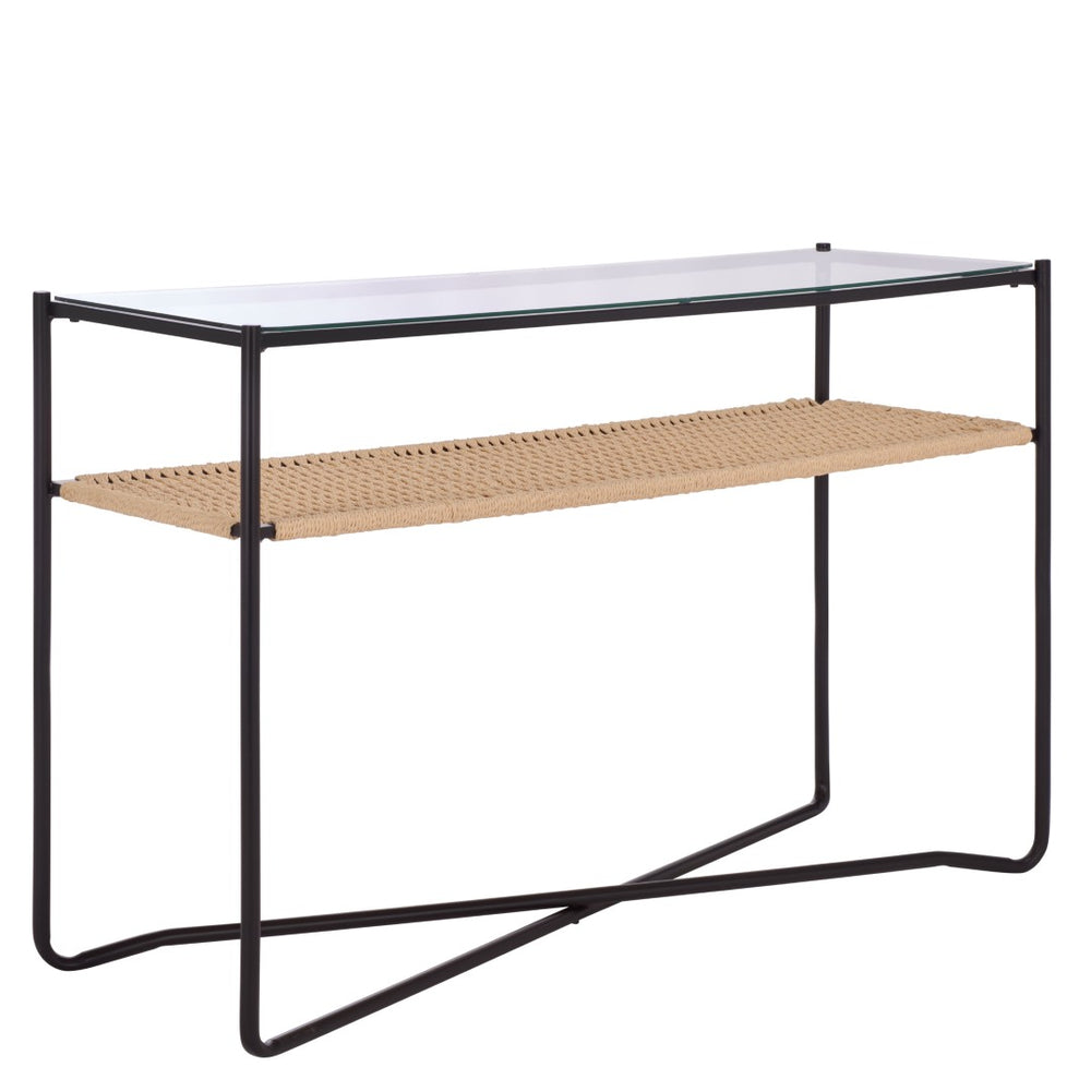 Safavieh Omaka Elegant 1-Shelf Console Table With Glass Top – Stylish Storage For Your Entryway Or Living Room CNS2309A
