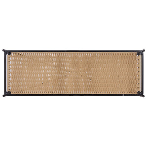 Safavieh Omaka 1 Shelf Console Table - Elegant Natural Wood, Black Metal Frame & Clear Glass Top For Any Space Natural ,Black Metal Cns2309a