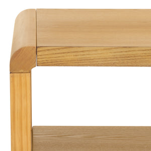 Safavieh Omara 4 Tier Console Table - Stylish Wooden Display & Storage Solution For Your Living Space Decor Natural Wood Cns2310a