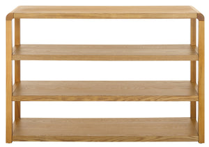 Safavieh Omara 4 Tier Console Table - Stylish Wooden Display & Storage Solution For Your Living Space Decor Natural Wood Cns2310a