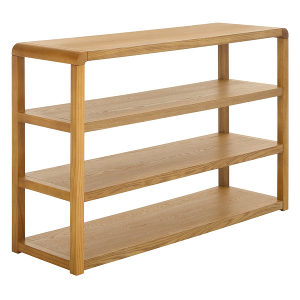 Safavieh Omara 4 Tier Console Table - Stylish Wooden Display & Storage Solution For Your Living Space Decor Natural Wood Cns2310a