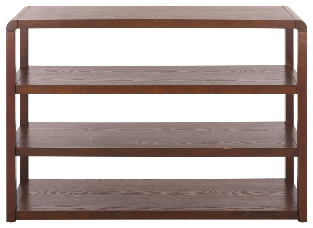 Safavieh Omara 4 Tier Console Table - Stylish Wooden Display & Storage Solution For Your Living Space Decor Walnut Wood Cns2310b