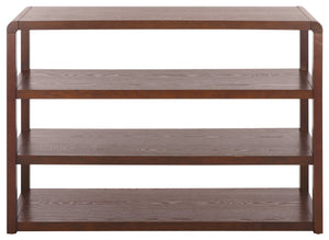 Safavieh Omara 4 Tier Console Table - Stylish Wooden Display & Storage Solution For Your Living Space Decor Walnut Wood Cns2310b