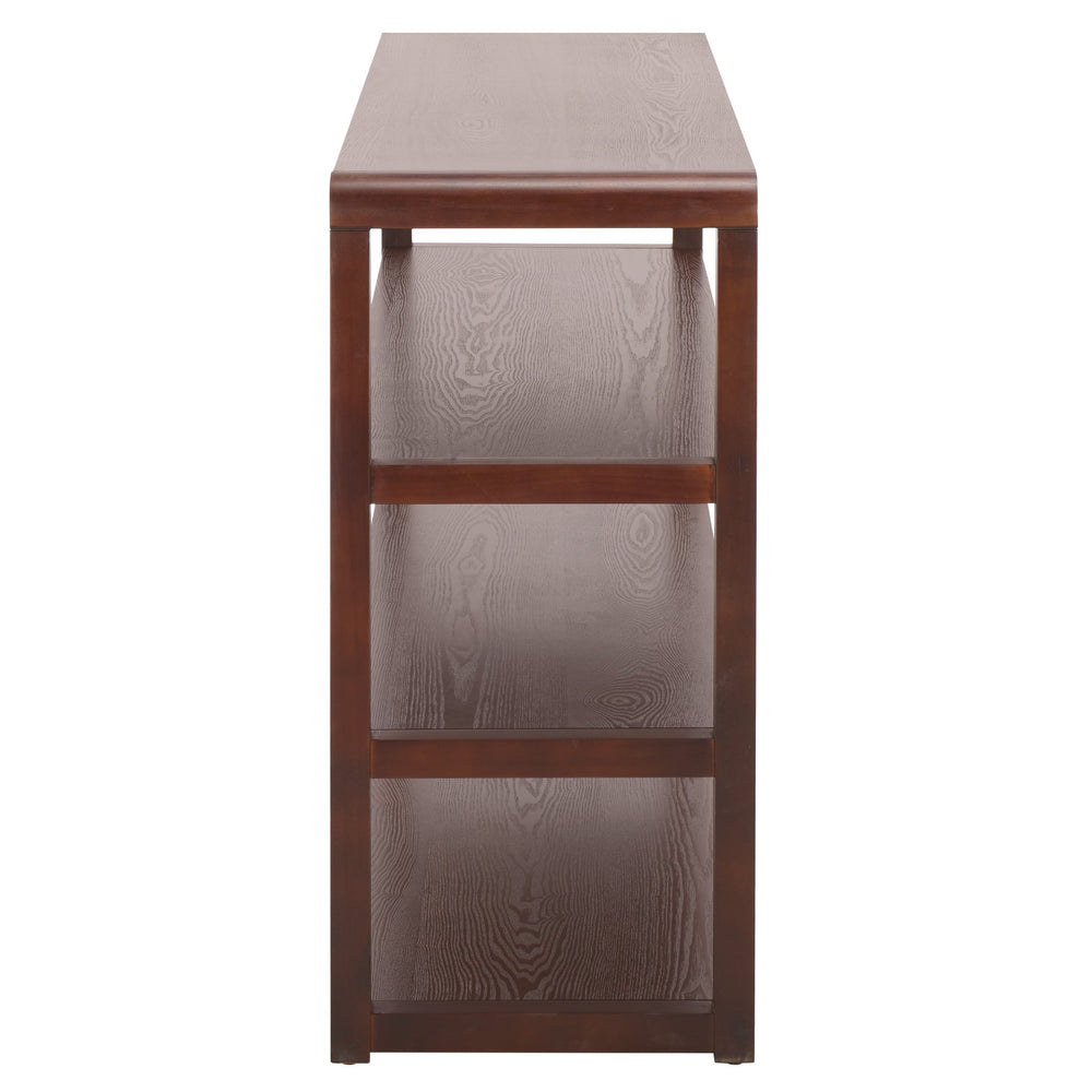 Safavieh Omara 4 Tier Console Table - Stylish Wooden Display & Storage Solution For Your Living Space Decor Walnut Wood Cns2310b