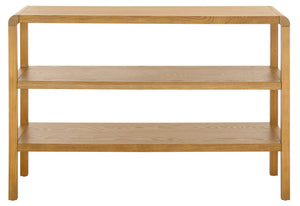 Safavieh Omara 2 Shelf Console Table - Rustic Wood Design For Elegant Home Décor And Functional Storage Solutions Natural Wood Cns2311a