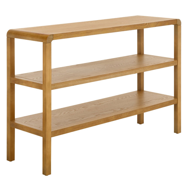 Safavieh Omara 2 Shelf Console Table - Rustic Wood Design For Elegant Home Décor And Functional Storage Solutions Natural Wood Cns2311a