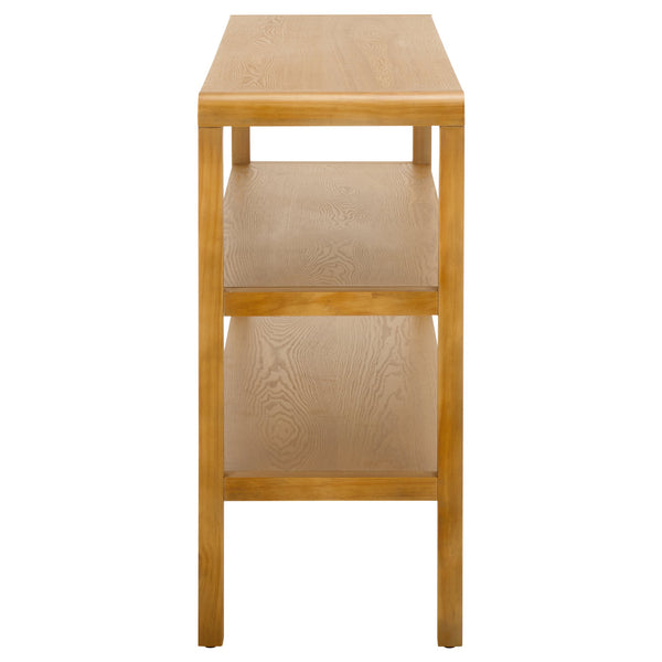 Safavieh Omara 2 Shelf Console Table - Rustic Wood Design For Elegant Home Décor And Functional Storage Solutions Natural Wood Cns2311a