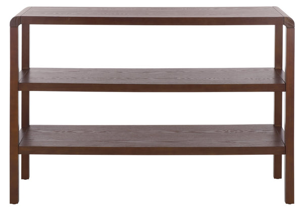 Safavieh Omara 2 Shelf Console Table - Stylish Rustic Design For Entryway, Hallway, Or Living Room Decor Walnut CNS2311B