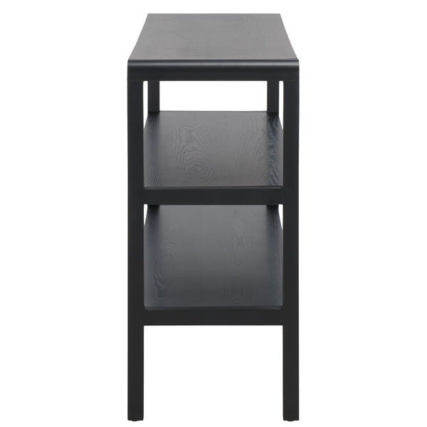 Safavieh Omara 2 Shelf Console Table - Rustic Wood Design For Elegant Home Décor And Functional Storage Solutions Black Wood Cns2311c