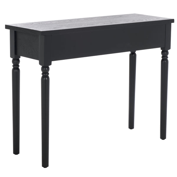 Safavieh Hanaka 1 Drawer Console Table - Elegant Black Mdf Design For Modern & Traditional Spaces Black Wood Cns2312a