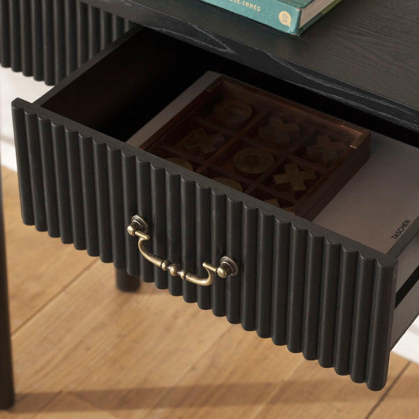 Safavieh Hanaka 1 Drawer Console Table - Stylish Black Entryway Furniture For Compact Spaces & Modern Decor CNS2312A