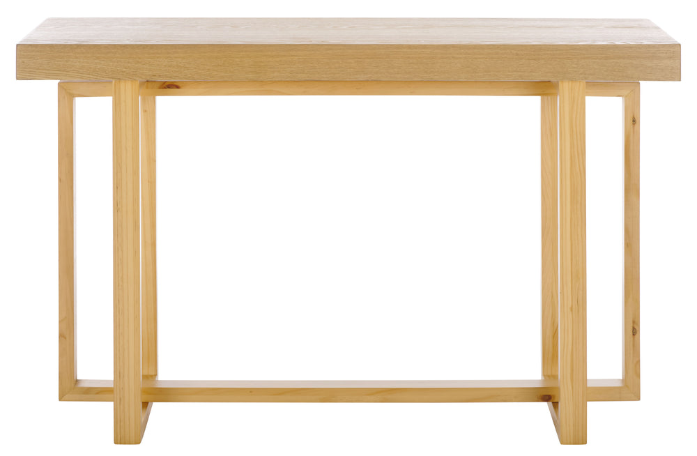 Safavieh Otaki Console Table - Rustic Pine Wood Elegance For Living Room, Foyer & Dining Spaces, Versatile Charm Natural Wood Cns2313a