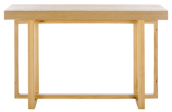 Safavieh Otaki Console Table - Rustic Pine Wood Elegance For Living Room, Foyer & Dining Spaces, Versatile Charm Natural Wood Cns2313a