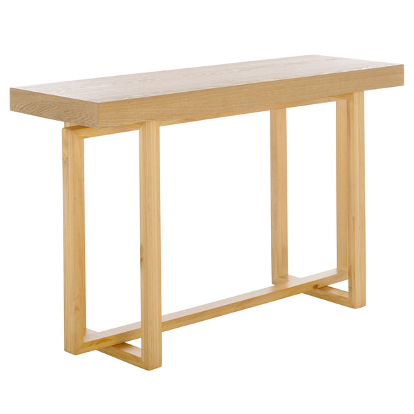 Safavieh Otaki Console Table - Rustic Pine Wood Elegance For Living Room, Foyer & Dining Spaces, Versatile Charm Natural Wood Cns2313a