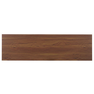 Safavieh Ilyum Tambour Door Console Table - Mid-Century Walnut Accent For Entryway, Hallway & Living Room CNS3101A