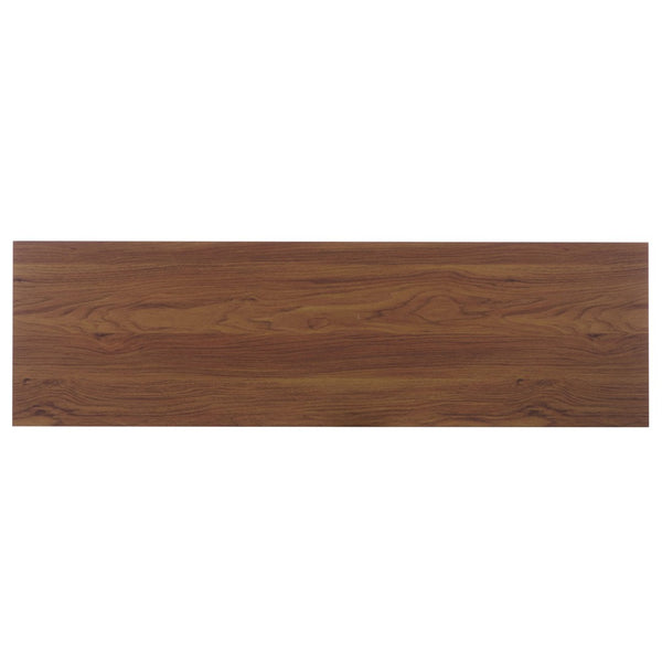Safavieh Ilyum Tambour Door Console Table - Mid-Century Walnut Accent For Entryway, Hallway & Living Room CNS3101A