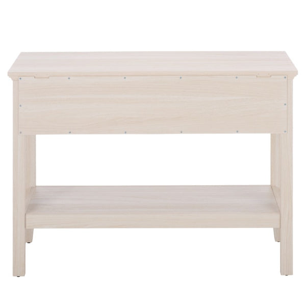 Safavieh Sondra Scandinavian Console Table with Two Drawers and Open Shelf for Entryway White Oak CNS3102A