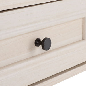 Safavieh Sondra Scandinavian Console Table with Two Drawers and Open Shelf for Entryway White Oak CNS3102A