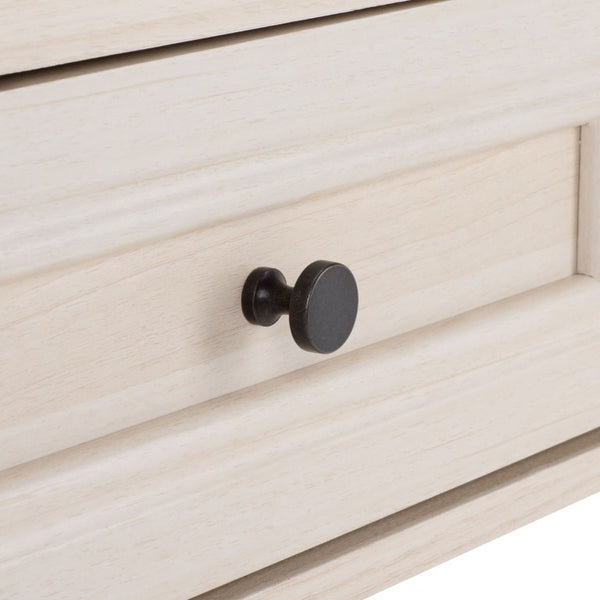 Safavieh Sondra Scandinavian Console Table with Two Drawers and Open Shelf for Entryway White Oak CNS3102A