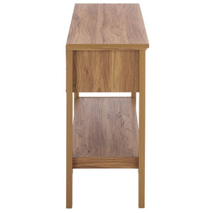 Safavieh Sondra Scandinavian Console Table with Two Drawers and Open Shelf for Entryway Oak CNS3102B