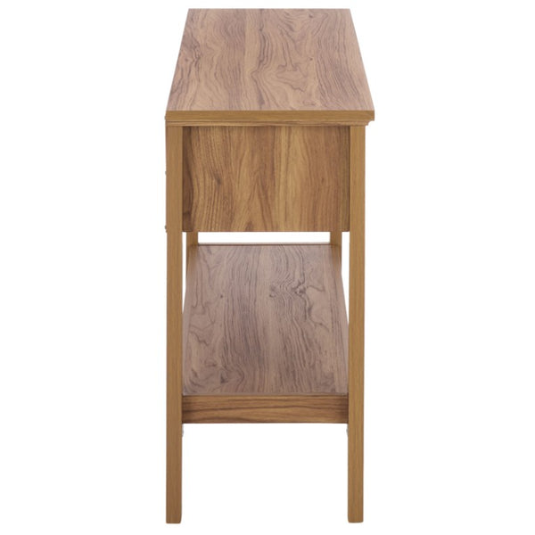 Safavieh Sondra Scandinavian Console Table with Two Drawers and Open Shelf for Entryway Oak CNS3102B