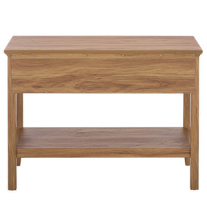 Safavieh Sondra Scandinavian Console Table with Two Drawers and Open Shelf for Entryway Oak CNS3102B