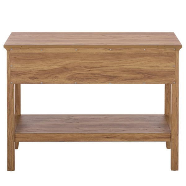 Safavieh Sondra Scandinavian Console Table with Two Drawers and Open Shelf for Entryway Oak CNS3102B