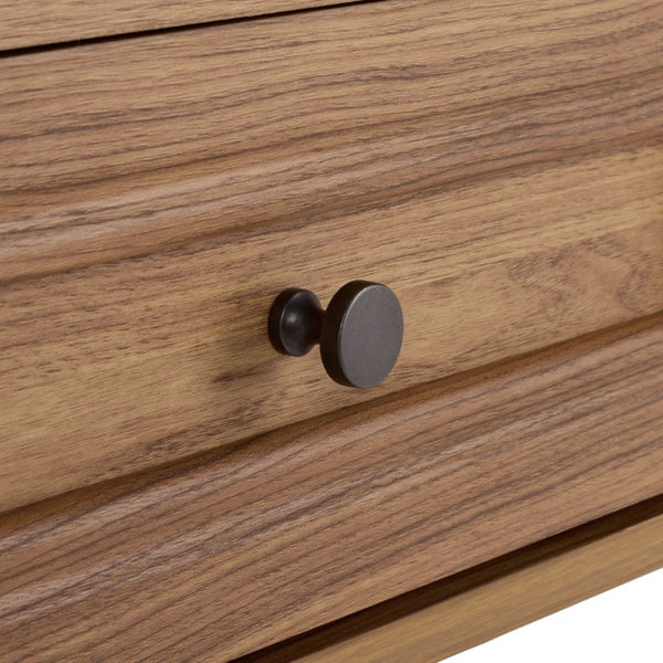 Safavieh Sondra Scandinavian Console Table with Two Drawers and Open Shelf for Entryway Oak CNS3102B
