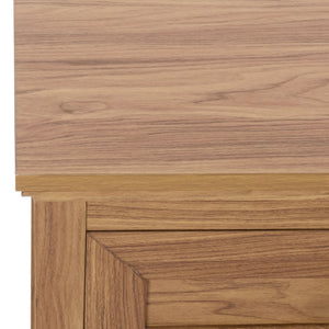 Safavieh Sondra Scandinavian Console Table with Two Drawers and Open Shelf for Entryway Oak CNS3102B