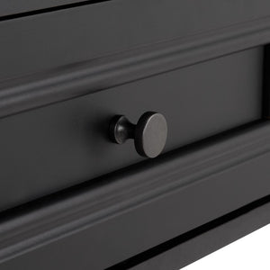 Safavieh Sondra Scandinavian Console Table with Two Drawers and Open Shelf for Entryway Black CNS3102C