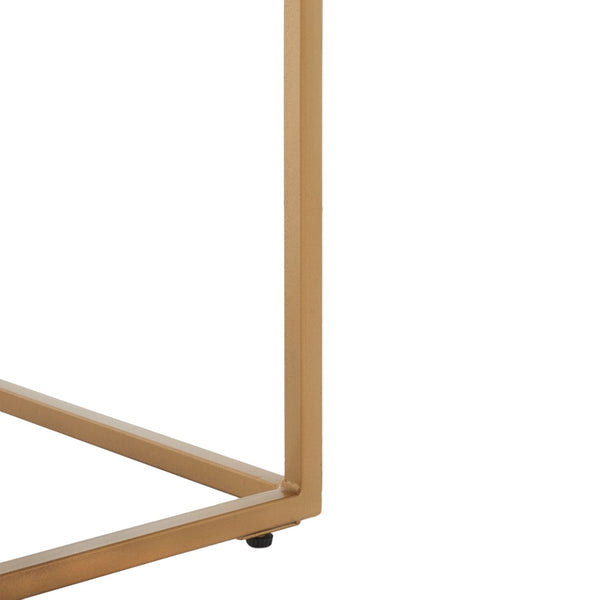 Safavieh Akari Marble Console Table - Luxurious White Marble, Brown Mango Wood & Gold Frame For Glamorous Decor CNS3700A