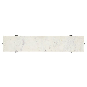 Safavieh Cale Marble Console Table - Sleek White Top & Gold Frame, Perfect For Small Spaces & Entryways CNS3703A