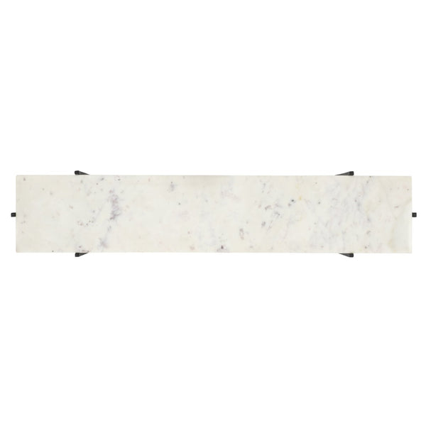 Safavieh Cale Marble Console Table - Sleek White Top & Gold Frame, Perfect For Small Spaces & Entryways CNS3703A