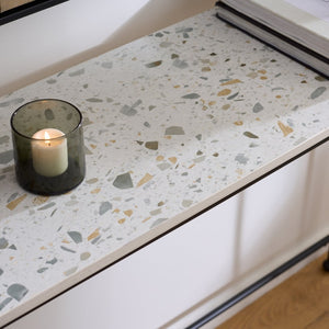 Safavieh Amelina Console Table - Modern Grey Terrazzo Top With Sleek Black Metal Base For Stylish Interiors CNS3705A
