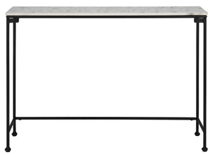 Safavieh Amelina Console Table - Modern Grey Terrazzo Top With Sleek Black Metal Base For Stylish Interiors CNS3705A