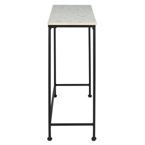 Safavieh Amelina Console Table - Modern Grey Terrazzo Top With Sleek Black Metal Base For Stylish Interiors CNS3705A
