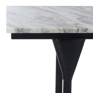 Safavieh Frederick Marble Console Table – Sleek, Contemporary Design With Unique Marble Top & Metal Base CNS3707A