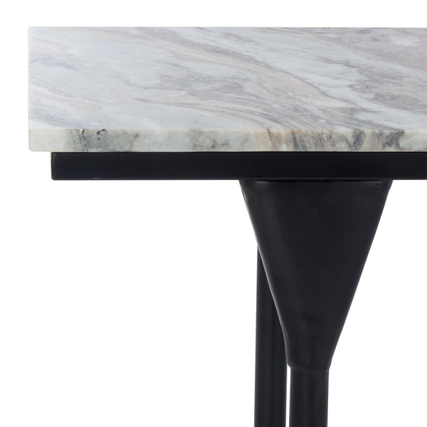 Safavieh Frederick Marble Console Table – Sleek, Contemporary Design With Unique Marble Top & Metal Base CNS3707A
