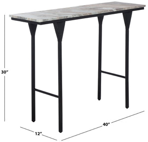 Safavieh Frederick Marble Console Table – Sleek, Contemporary Design With Unique Marble Top & Metal Base CNS3707A