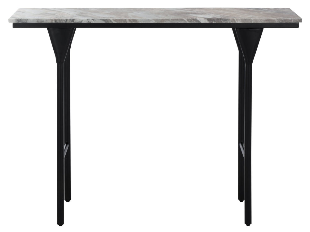Safavieh Frederick Marble Console Table – Sleek, Contemporary Design With Unique Marble Top & Metal Base CNS3707A