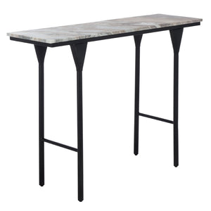 Safavieh Frederick Marble Console Table – Sleek, Contemporary Design With Unique Marble Top & Metal Base CNS3707A