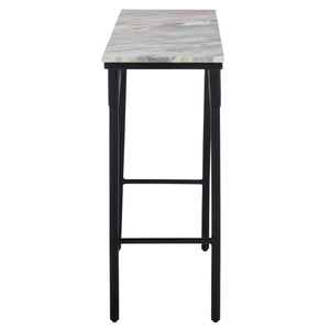 Safavieh Frederick Marble Console Table – Sleek, Contemporary Design With Unique Marble Top & Metal Base CNS3707A