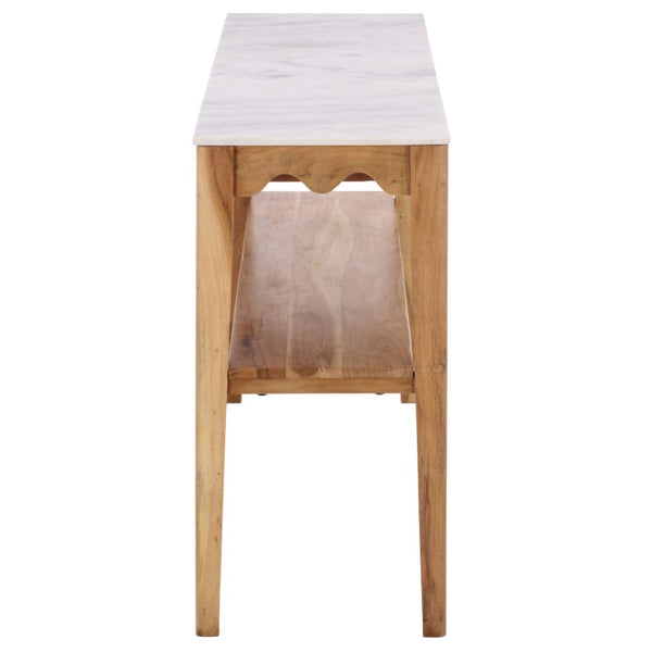 Safavieh Zemfira Marble Top Console Table with Wood Base for Entryway or Living Room CNS3709A