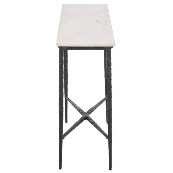Safavieh Raisa Marble Top Console Table with Black Metal Base for Entryway or Living Room CNS3710A