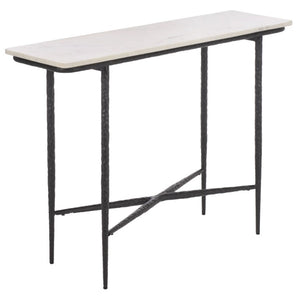 Safavieh Raisa Marble Top Console Table with Black Metal Base for Entryway or Living Room CNS3710A