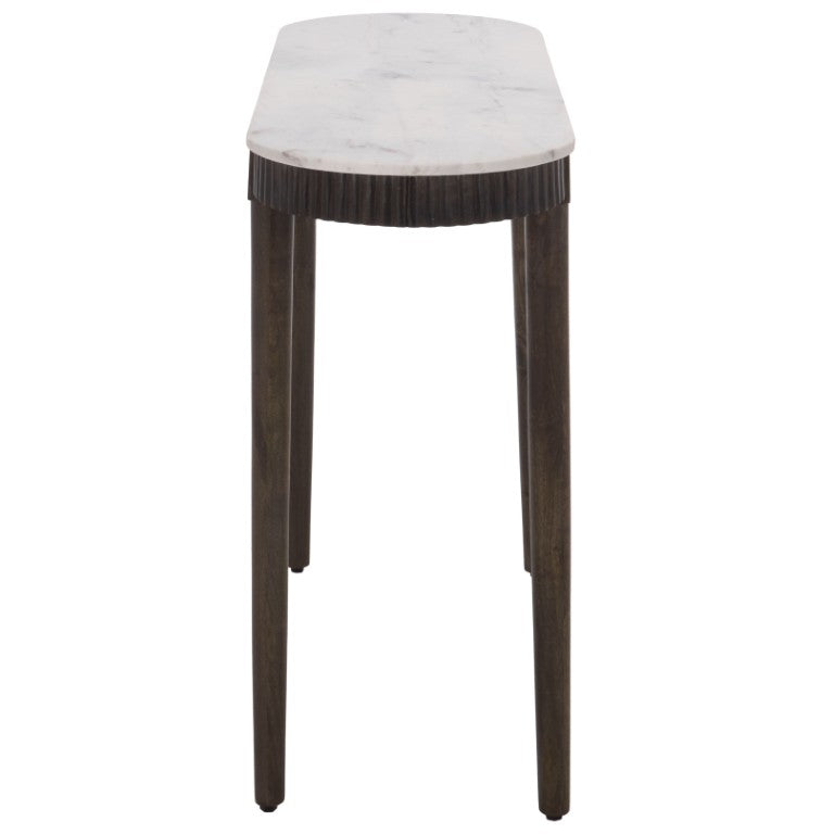 Safavieh Lorraine Marble Top Console Table with Mango Wood Base for Entryway or Living Room CNS3712A