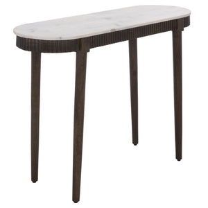 Safavieh Lorraine Marble Top Console Table with Mango Wood Base for Entryway or Living Room CNS3712A